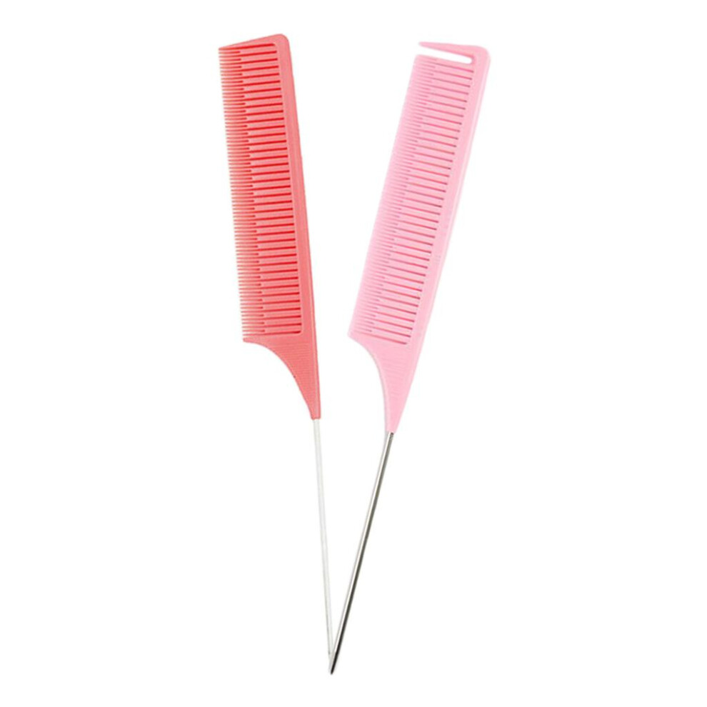 2x Professional Weaving Highlighting Foiling Hair Comb for Hair Stylin