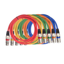5pcs 3Pin XLR Male to Female Adapter for Microphone Stage Light Amplif