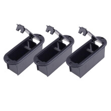 3 Pieces Black 9v Battery Case Box for Active Guitar Bass Pickup