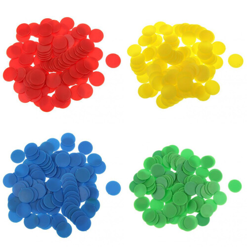 400pcs Assorted Opaque Plastic Board Game Counters Numeracy Teaching C