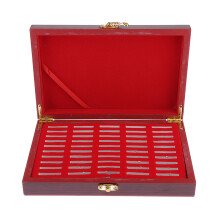 Wooden Display Case Storage for 50 Coins 27mm