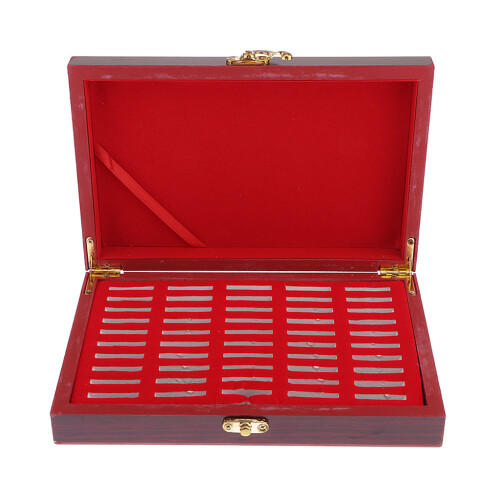 Wooden Display Case Storage for 50 Coins 27mm