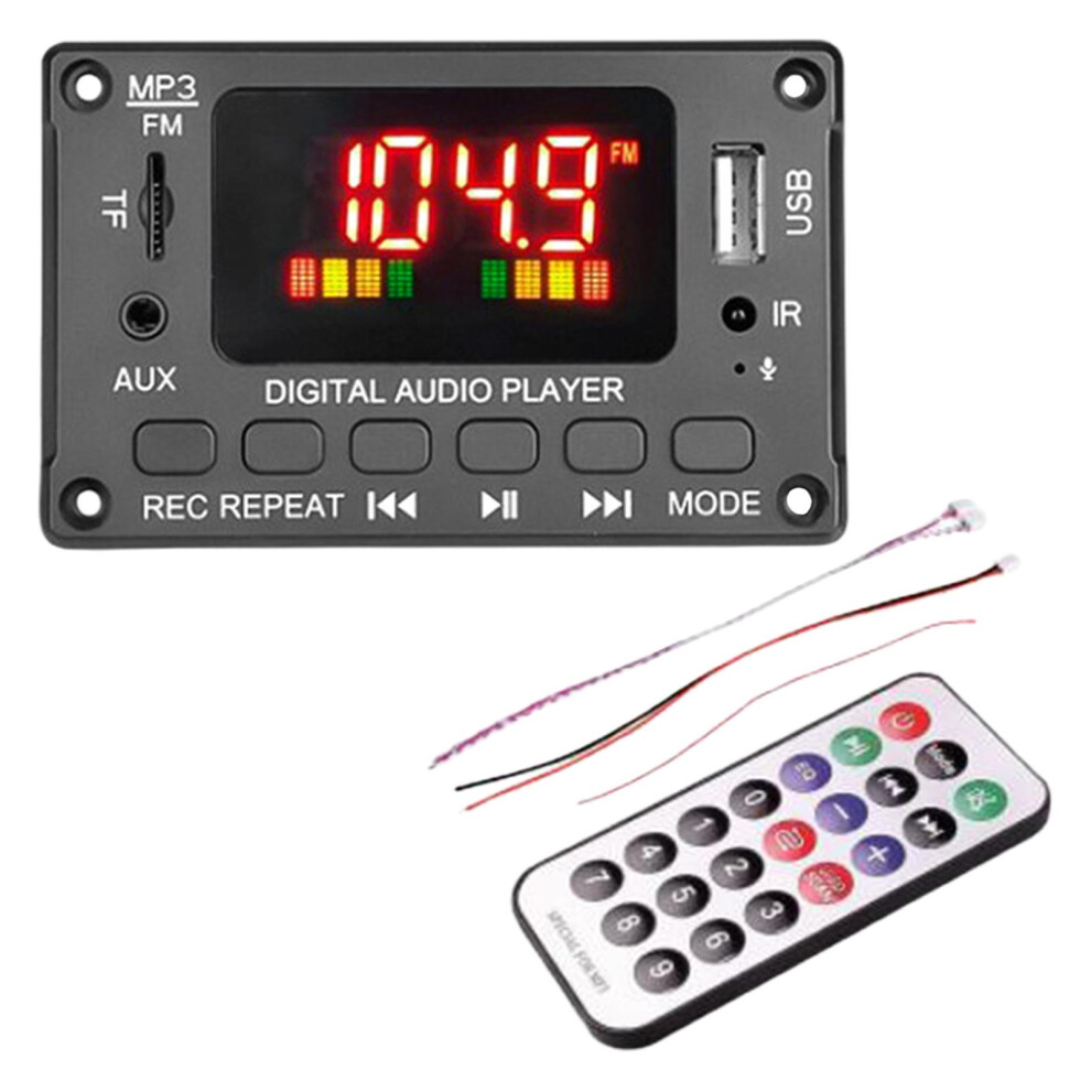Bluetooth 5.0 6-12V Mp3 Player Decoder Board Amplifier Car Fm Radio Mo 6901423005341