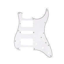 Guitar Pickguard 11 Hole HSH White for Electric Guitar