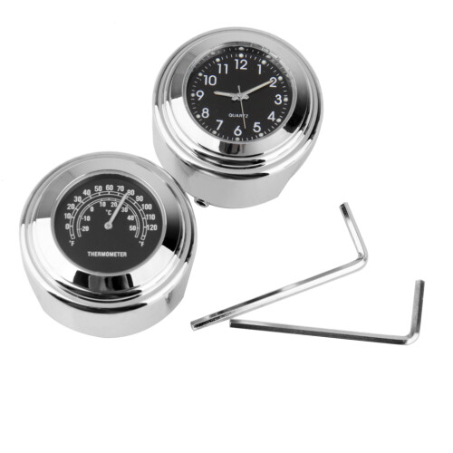 7/8"-1" Handlebar Clock Temp Thermometer For   Yamaha 2