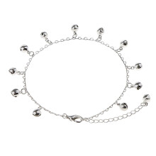 27cm Fashion Silver Cute Small Bell Anklets Girl Metal Adjustable Foot