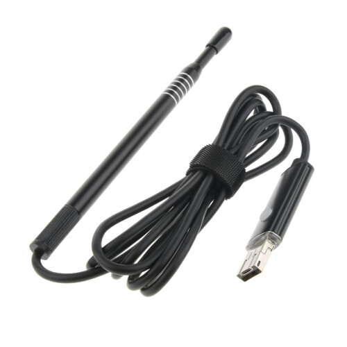 2 in 1 Visual Ear Scoop Ear Borescope 5.5mm Lens 6 LED Adjustable 0.3M 2