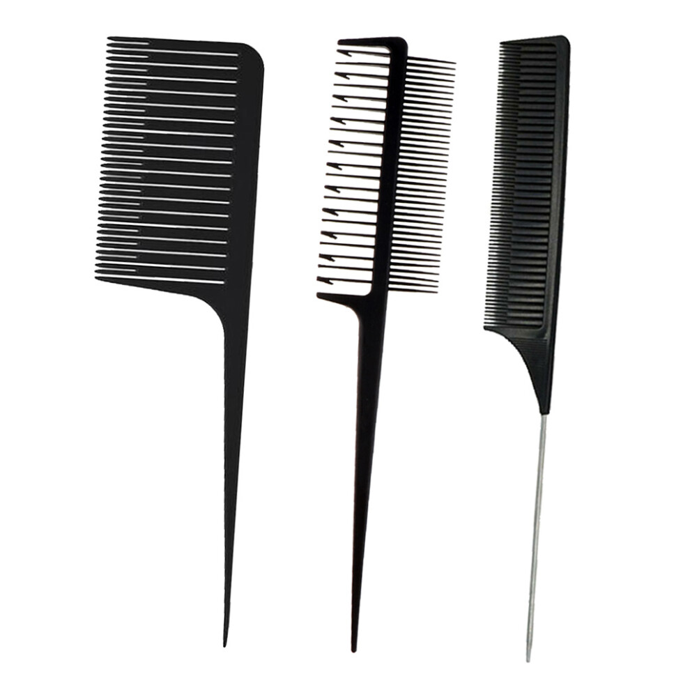 Unisex Professional Salon Weaving Highlighting Foiling Hair Comb Set 3Pcs