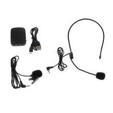 1 Set Wireless Headset Lapel Clip On Microphone FM Mic for Speech Outd