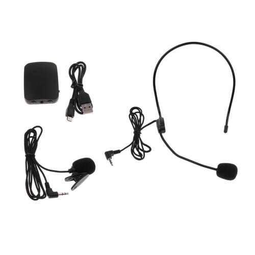 1 Set Wireless Headset Lapel Clip On Microphone FM Mic for Speech Outd
