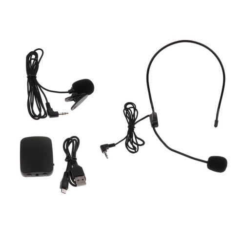 1 Set Wireless Headset Lapel Clip On Microphone FM Mic for Speech Outd 1
