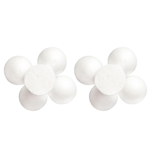 10 Pieces Half Round Solid Polystyrene Foam Balls for Christmas Craft