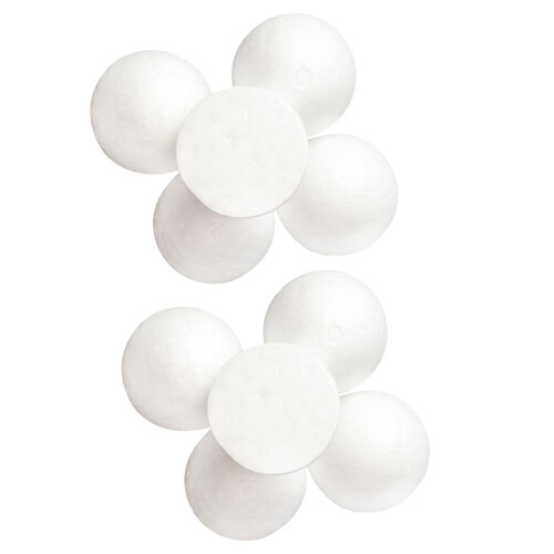 10 Pieces Half Round Solid Polystyrene Foam Balls for Christmas Craft 1