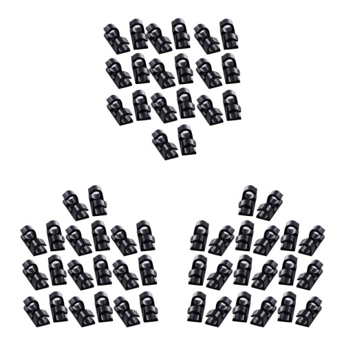 60Pcs Self Adhesive Wire Tie Cable Clips Clamps Holder for Car Dash Ca 1