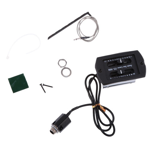 2-band EQ Equalizer Pre-wired Preamp Piezo Pickup Kit for Acoustic Gui 2