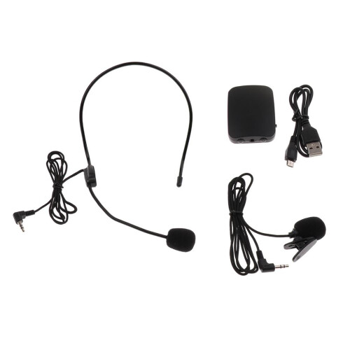 1 Set Wireless Headset Lapel Clip On Microphone FM Mic for Speech Outd 2