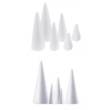 11pcs 7-25cm Styrofoam Foam Cones Polystyrene for Crafts DIY Projects