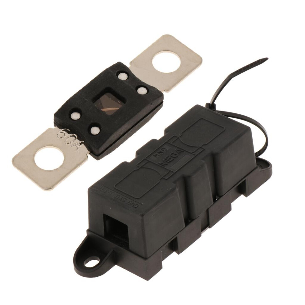 Mega Bolt-On Fuse 60A + Mega Fuse Block/Holder For Cover For Rv/Marine 6901423006034