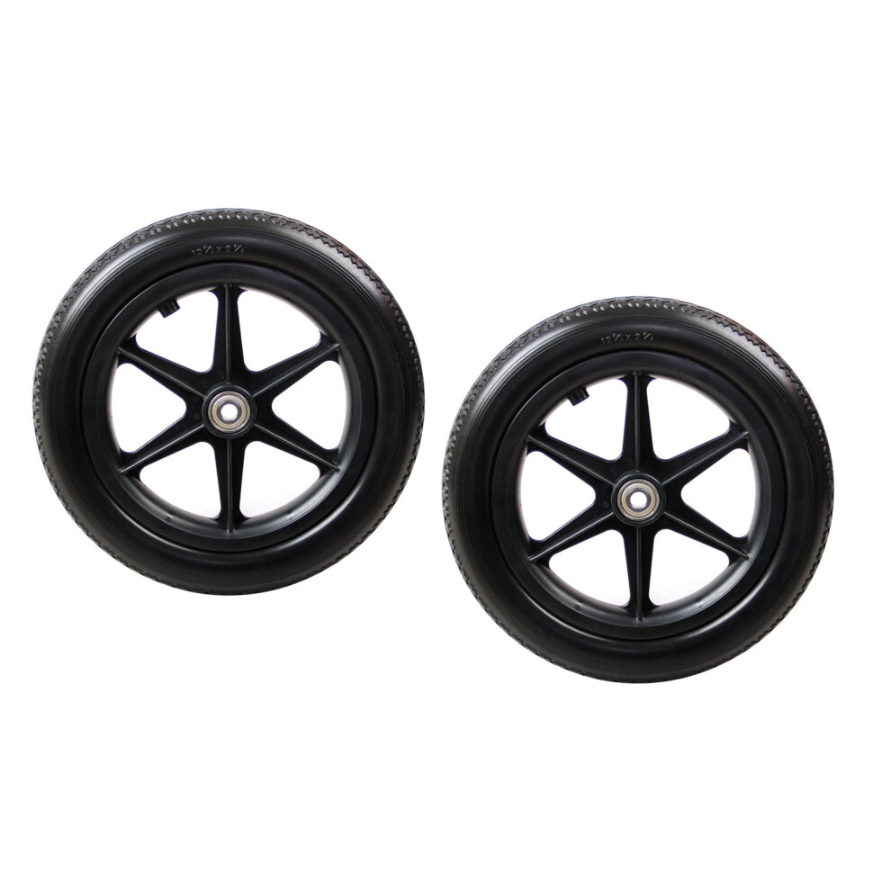 2 pieces 12inch Wheelchair Replacement Rear Wheel for Wheelchairs