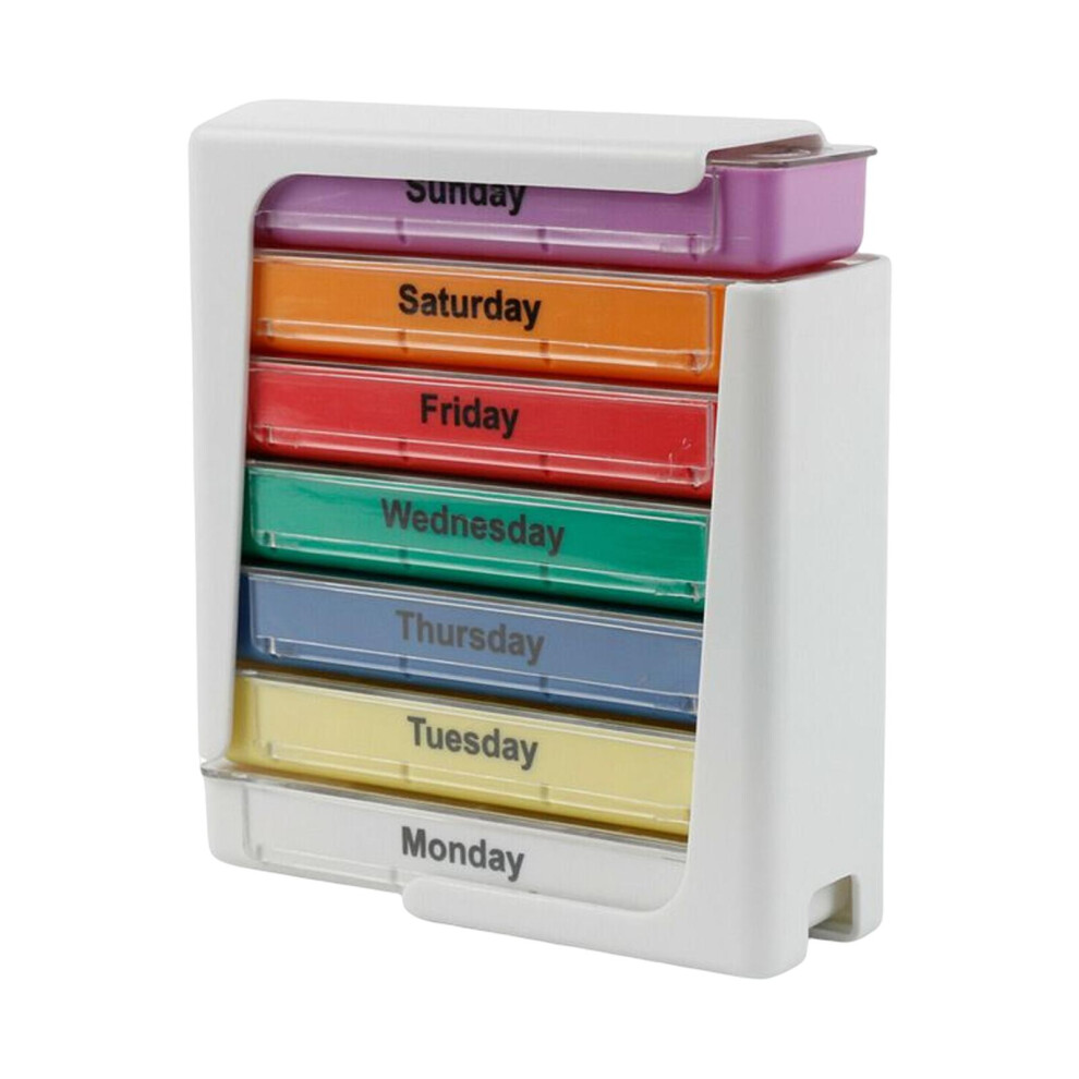 Weekly 7 Days Pill Box Organiser 4 Times A Day for Elderly Pills Suppl