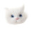 Simulation Cat Head Cute Animal Model Plastic White Cat Brooch DIY Acc 1
