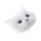 Simulation Cat Head Cute Animal Model Plastic White Cat Brooch DIY Acc 3