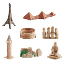 7Pcs Famous Landmark Building Model Figurines Ornament for Desktop Adu