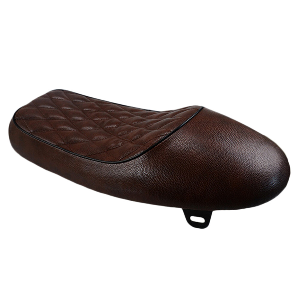 Hump Saddle Cafe Racer Retro Seat Cushion For Honda Cbr Cl Suzuk Brown 6901423008625