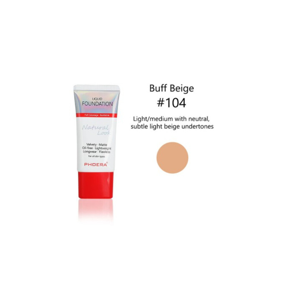 Liquid Foundation Velvety Matte Long Lasting Makeup Concealer 104#Buff
