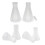2 Pcs Lab Plastic Conical Flask Erlenmeyer 100mL 50mL 250ml 3