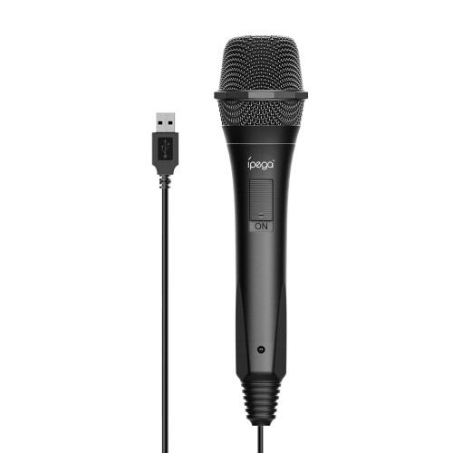 Black USB Handheld Game Microphone Singing MIC for PS4 Switch Plug & P 2