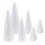 2x6x 7/11/15cm Styrofoam Foam Cones Polystyrene for Crafts DIY Project 1