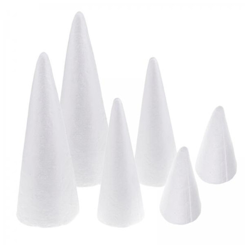 2x6x 7/11/15cm Styrofoam Foam Cones Polystyrene for Crafts DIY Project