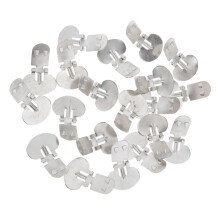 20Pack Stainless Steel Flat Blank Shoe Clothing Clips DIY Crafts Findi