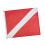Dive Flag 20" x 24 for Snorkeling Use with Float, Buoy, Boat, Flagpole 1
