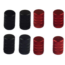 8Pcs Car Bicycle Aluminum Wheel Tire Stem Valve Caps Dust Cover Black