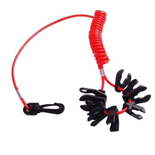 Universal Boat Coiled 11 Key Emergency Engine Cut Off Kill Switch Lany 1
