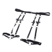 Punk PU Leather Harness Garter Belt Adjustable Waist Leg Cincher Cage