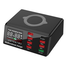 QC 3.0 Charging 8-USB Ports Dock Station Wireless Fast Charger UK Pl