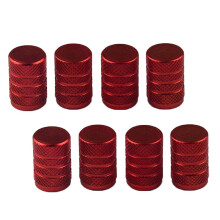 8 Pack Car Bicycle Aluminum Wheel Tire Stem Valve Caps Dust Cover Red