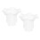 2pcs E27 Modern Flower Shape Clear Glass Ceiling Fan Lights Lampshade 1