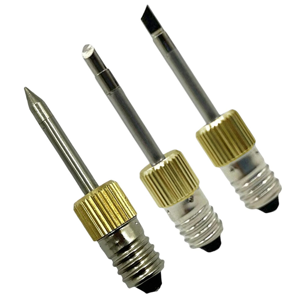 3Pcs Soldering Iron Tips Replacement Soldering Tip Threaded Durable 6901423010949