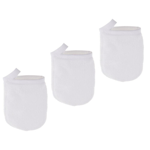 3pcs Soft Microfiber Face Cleansing Gloves Makeup Remover Cloth Pad Re