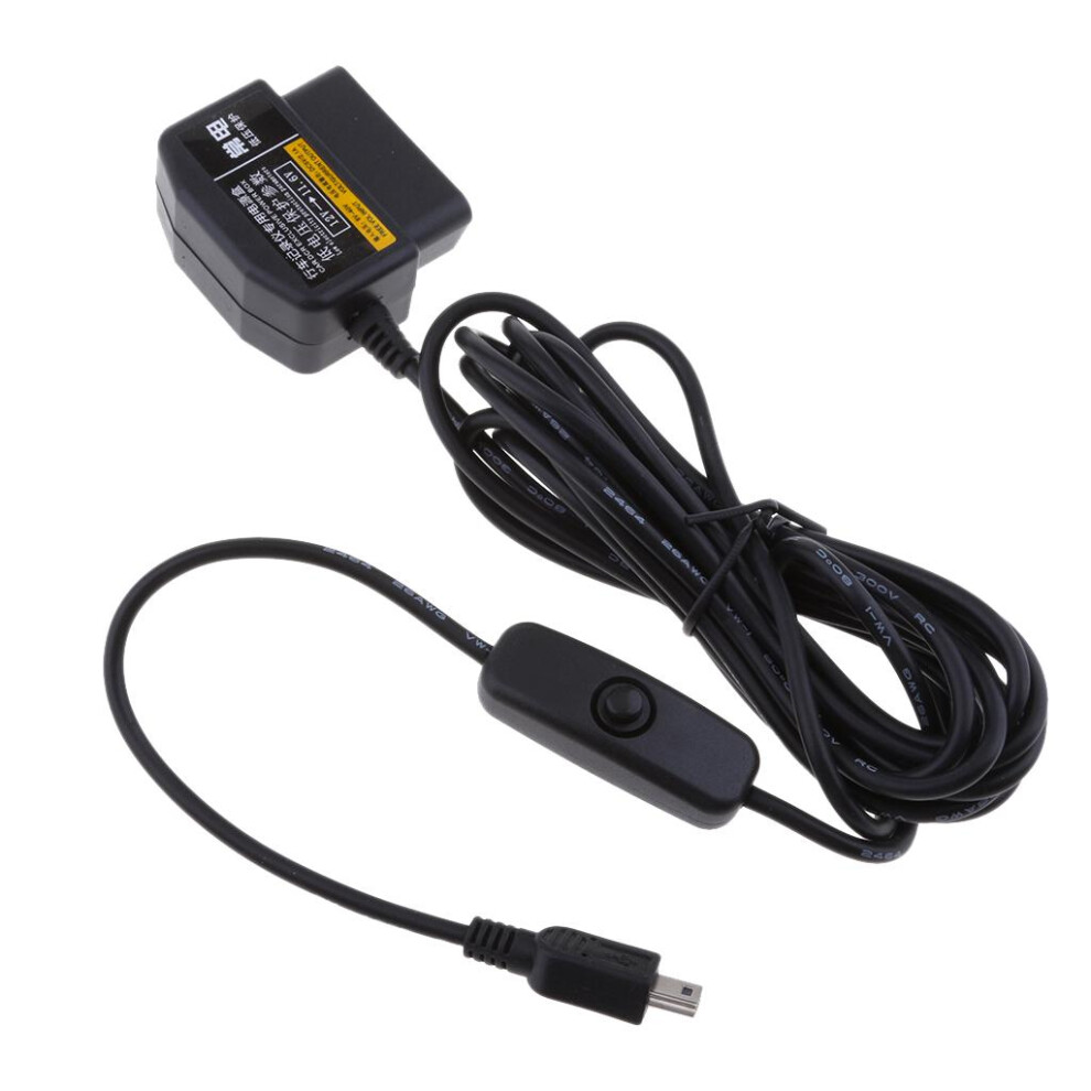 12/24V To 5V Car Dash Cam Hardwire Adapter Cable Dvr Obd Buck Line 6901423013285