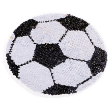 2xDIY Embroidered Football Sew On Sequins Patch Badge Fabric Applique