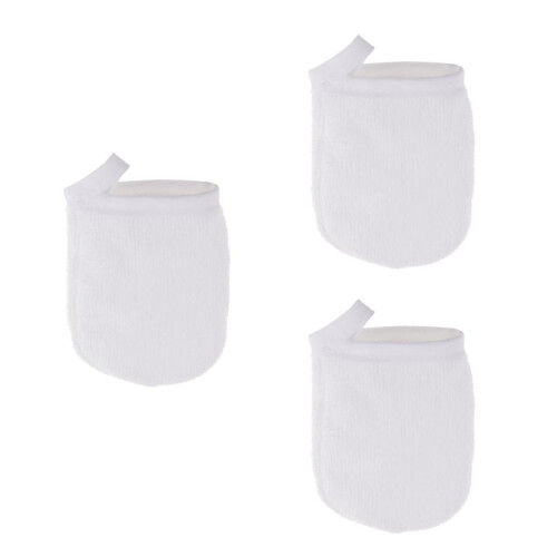 3pcs Soft Microfiber Face Cleansing Gloves Makeup Remover Cloth Pad Re 2