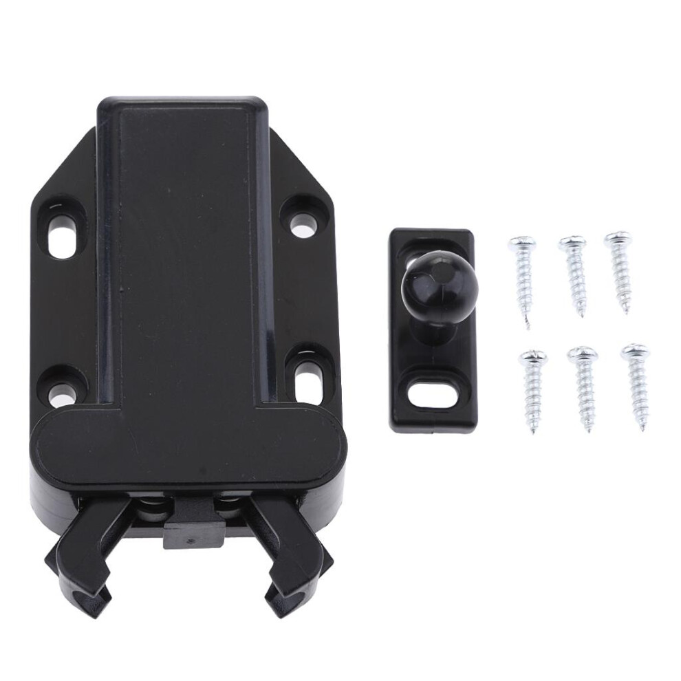 Push To Open Catch Latch For Door Drawer Cabinet Cupboard Black 6901423012844