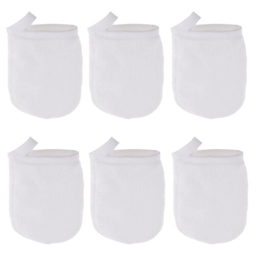 6pcs Soft Microfiber Face Cleansing Gloves Makeup Remover Cloth Pad Re 2
