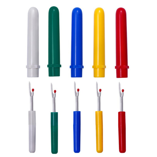 5Pcs Steel Seam Ripper Stitch Sewing Tool With Plastic Handle Thread C 2