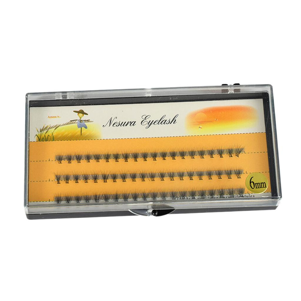 Black 10 Root 6Mm False Eyelashes Individual Eyelashes Extension Fake